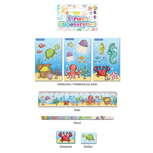 Sett ta' skrittura Sea Life b'5 biċċiet (24 biċċa)