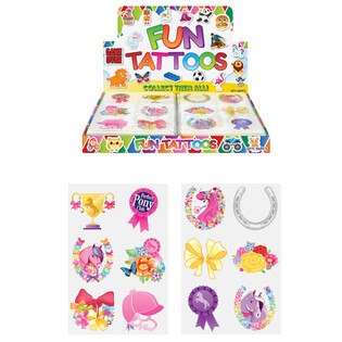 TATTOOS DIVERTENTI - MUDELL: PONY F'DISPLAY (96 pz.)