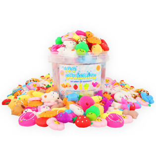 Mix ta' Figuri Squishy f'Barmil (100 biċċa)