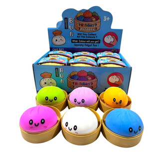RAGE - Squishy Bun Dumplings KBAR (8.5 x 8.5 x 4.8 cm) - Viral 2026 Fidget Toy (12 pz.)