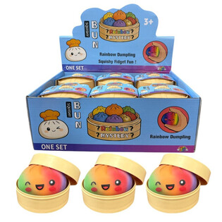 RAGE - RAINBOW Squishy Bun Dumplings KBIRA (8.5 x 8.5 x 4.8 Cm) - Viral 2026 Fidget Toy (12pc.)