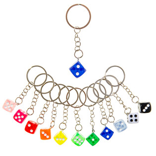 Keyring bid-Dadi - Mix ta' Kuluri (48 biċċa)