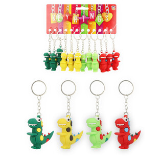 Keyrings tad-Dinosawru 3D - Kuluri Mix (12-il biċċa)