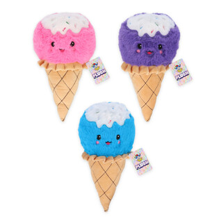 ĠUGARELLI TAL-PLUSH ICE CREAMS KBAR - 25 CM - KULURI MĦALLTA (12-il biċċa)