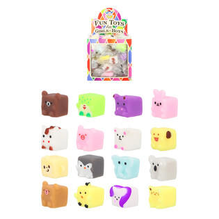 Logħob Squishy Cube Animals għall-Lucky Dip f'Display (96 biċċa)