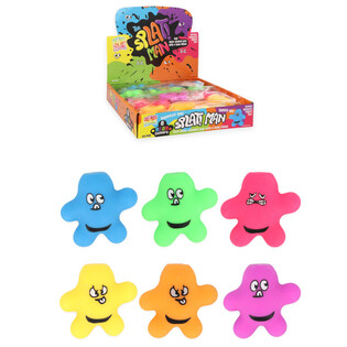 SQUEEZY SPLAT MAN - MIX TA' KULURI - F'DISPLAY (24 biċċa)