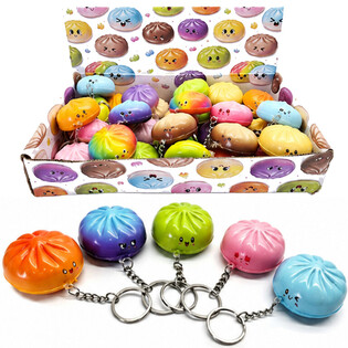 RAGE - Squishy Dumplings Keyrings - Kuluri Mħallta - F'Displej (24 biċċa)