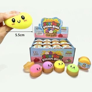 RAGE - Squishy Bun Dumplings ŻGĦAR (Daqs 5.5 x 5.5 x 3 Cm) - Viral 2026 Fidget Toy (24 biċċa)