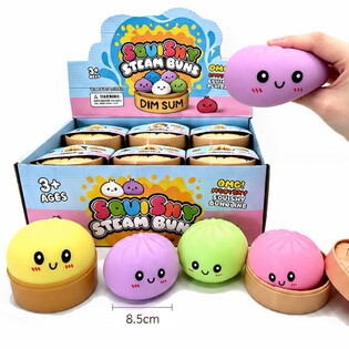 RAGE - Squishy Bun Dumplings KBAR (Daqs 8.5 x 8.5 x 4.8 Cm) - Viral 2026 Fidget Toy (12-il biċċa)