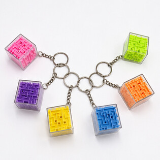 Keyring b'Logħba Labirint f'forma ta' Kubu (48 biċċa)