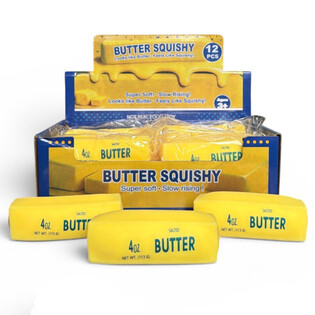 RAGE - SQUISHY BUTTER / BUTTER - MILI TAL-FOWM - SLOW RISING - Dim 11x4x4 Cm - F'DISPLAY (12-il biċċa)