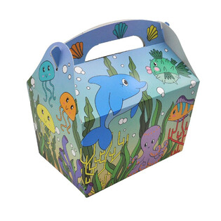KAXA TAL-IKEL GĦAT-TFAL: ANNIMALI TAL-BAĦAR - Daqs 18.5x12x19 CM - FOODBOX - KIDSBOX (24 biċċa)
