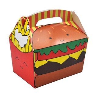 KASSA TAL-IKLA TAT-TFAL: HAMBURGER U CHIPS - Daqs 18.5x12x19 CM - FOODBOX - KIDSBOX (24 pz.)