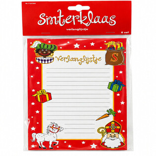 Listi tax-Xewqat ta' Sinterklaas - 6 Folji f'Pakkett (1pc)