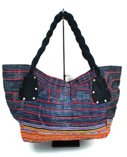 Borsa Brocade B-Fair Żgħira, Sewda/Denim (1 pz)