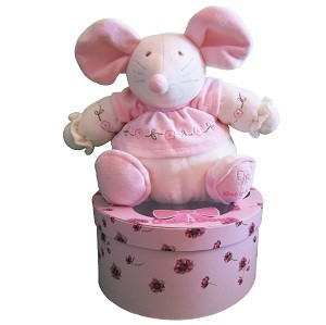ĠUGARELL TAL-PLUSH BABY BOW F'KAXXA RIGAL - MUDELL 11