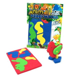 Puzzle 3D tal-Fowm bl-Annimali (12-il biċċa)